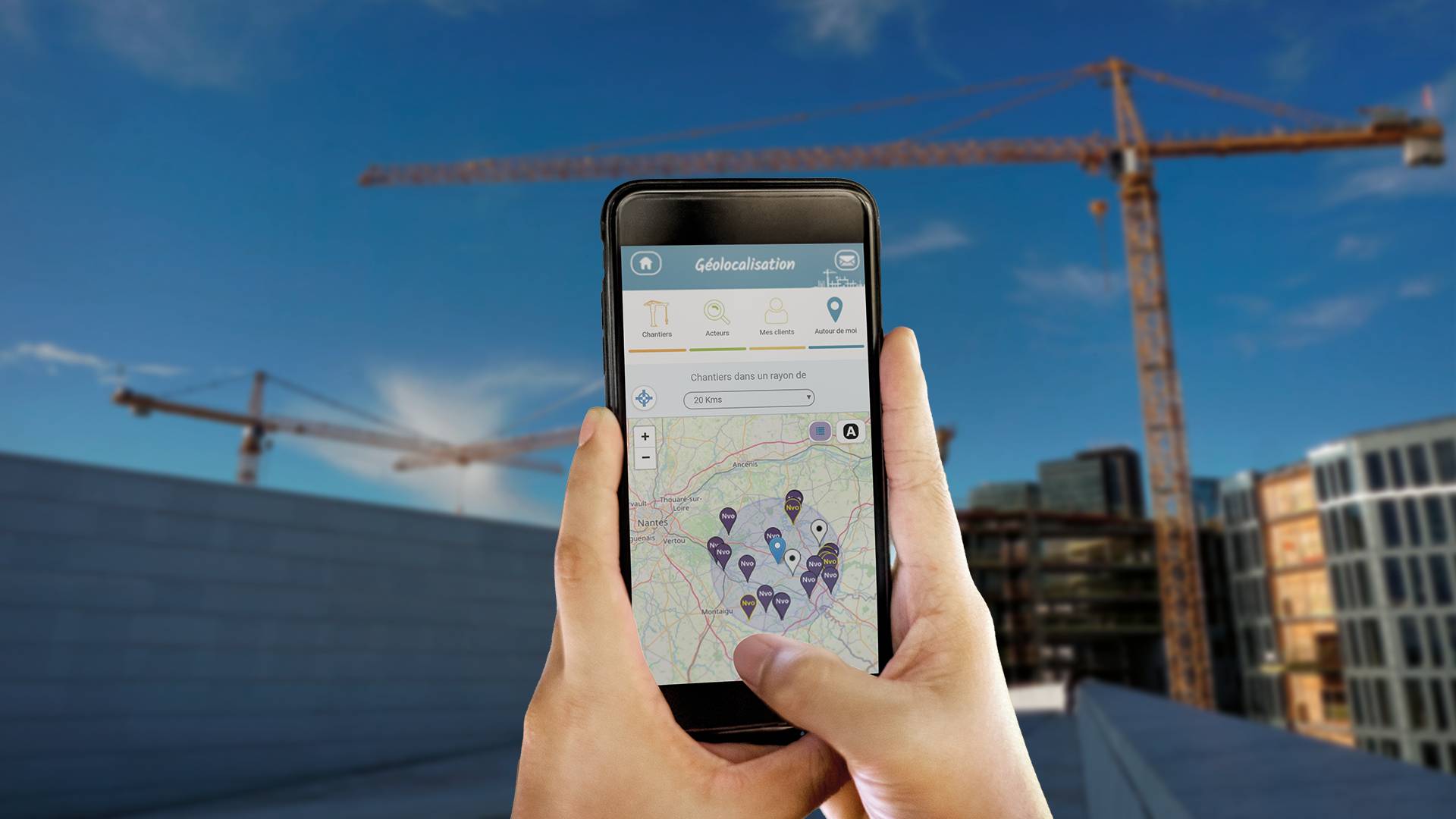 Application pour trouver des chantier