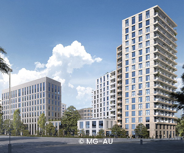 Chantier au centre le jardin
