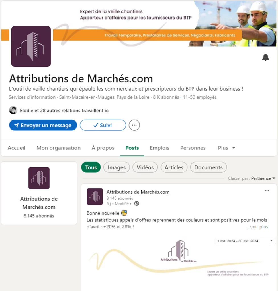 attributions de marches actualites page linkedin
