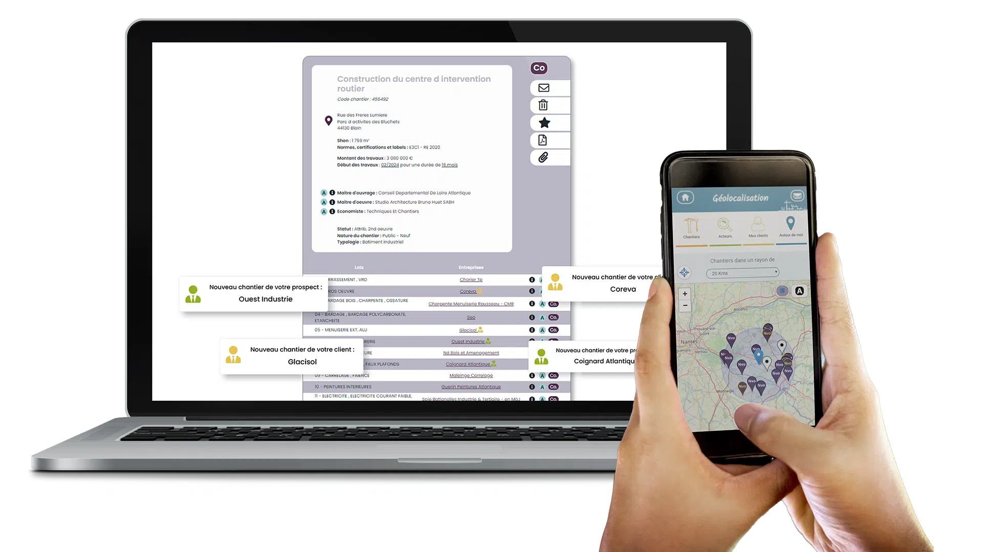 attributions de marches solution commerciaux btp hybride