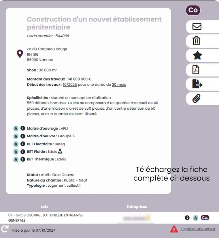 centre penitentiaire vannes fiche chantier